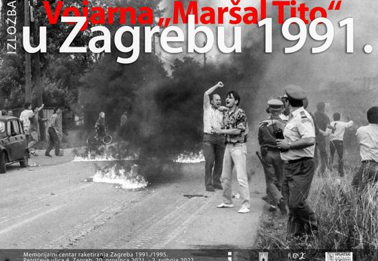 Plakat izložbe Vojarna „Maršal Tito“ u Zagrebu 1991.