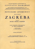 Povijesni spomenici grada Zagreba : svezak devetnaesti, 1953 