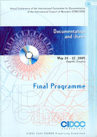 CIDOC 2005 : Documentation and Users : Final Programme, 2005 