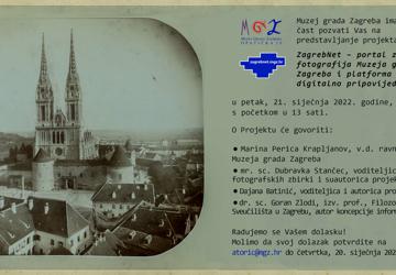 Predstavljanje projekta ZagrebNet – portal zbirki fotografija Muzeja grada Zagreba i platforma za digitalno pripovijedanje